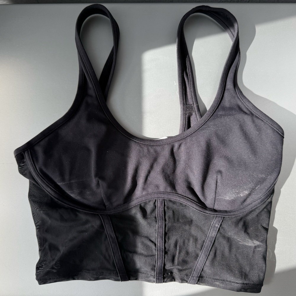 Alo Yoga Airbrush mesh corset tank